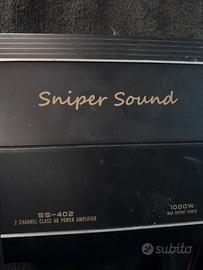 Sniper sound 2 canali + coppia SP Audio da 16