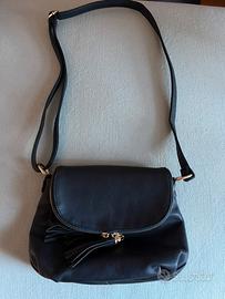 Borsa a tracolla in pelle blu