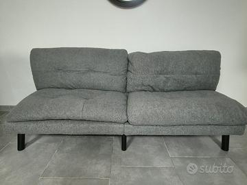 "Divano letto 2 posti Teddy grigio- mai usato"