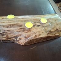 Porta candele in legno