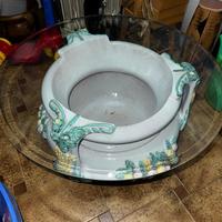 Vaso in ceramica compreso di vetro