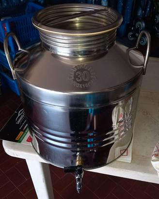 Contenitore Olio Acciaio Inox 30 Litri