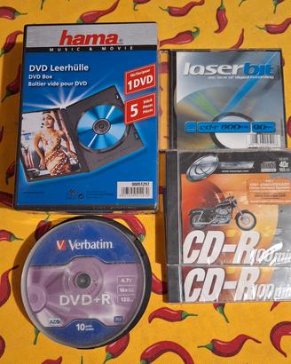 Cd e DVD vergini con custodia 