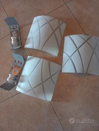 applique  in vetro  3 pezzi 