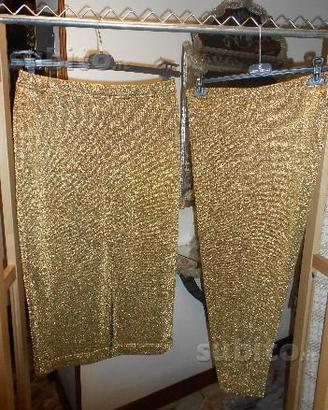 Gonna e pantalone dorato