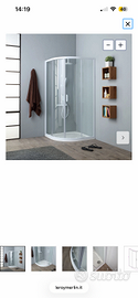 Box doccia trasparente angolare semicircolare 90x9