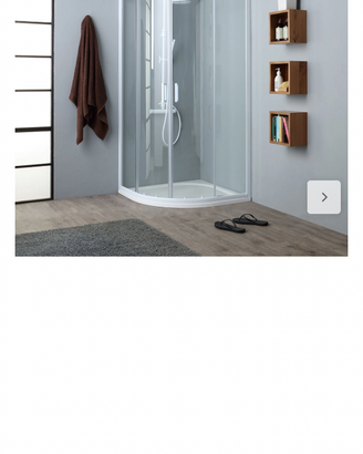 Box doccia trasparente angolare semicircolare 90x9