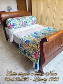 Letto singolo in noce inizio '900
