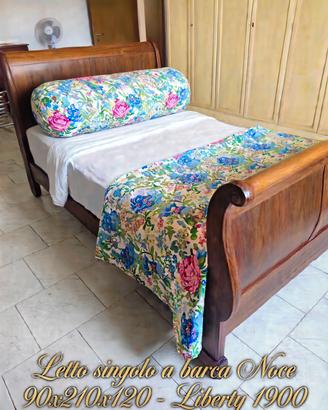 Letto singolo in noce inizio '900