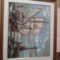 Quadro ricamato a mezzo punto