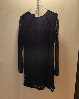 abito pizzo nero diane von furstenberg 