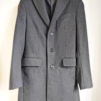 Cappotto lana lungo grigio Mango