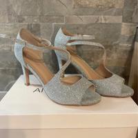 Sandali tacco argento cerimonia numero 37