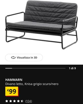 Divano letto ikea hammarn