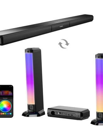 soundbar con luci app e doppia configurazione 