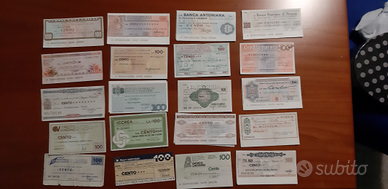 Miniassegni da 100 Lire