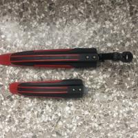 Parafanghi bici MTB colore rosso e nero