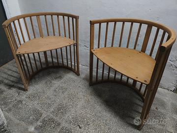Sedie uniche in legno naturale da culla Stokke