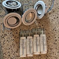 4 faretti bianchi alogeni da incasso