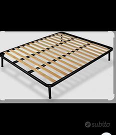 rete letto matrimoniale con doghe in legno 169x190