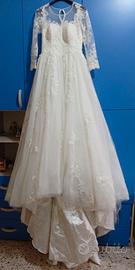 ABITO DA SPOSA STILE PRINCIPESSA,leggi descrizione