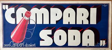 Poster vintage CHIOZZANI BANNER CAMPARI SODA