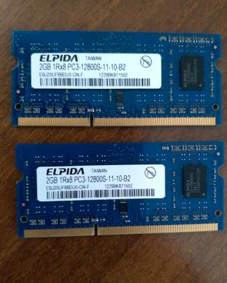 Memorie memoria RAM computer pc portatile notebook