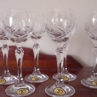 6 bicchierini da liquore in cristallo di Boemia LR