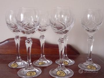 6 bicchierini da liquore in cristallo di Boemia LR
