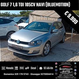 Golf 7 1,6 TDI 105cv Bluemotion(Navi)(Comandi)(Sta