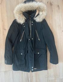 Parka zara nero con pelliccia