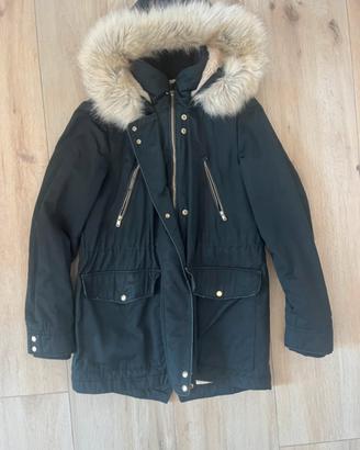 Parka zara nero con pelliccia