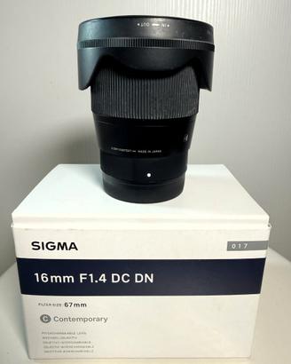 Sigma - Obiettivo 16mm-F/1.4 attacco Sony E