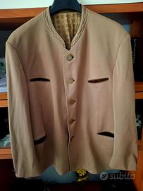 Giacca uomo con collo alla coreana beige tg 56