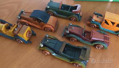 6 auto antichizzate in legno - Wooden Car