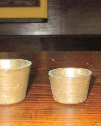 Set di pesi  a tazza  in ottone antico farmacia