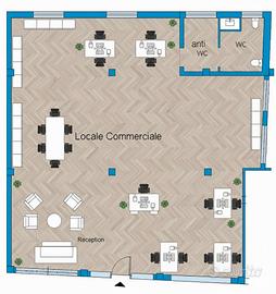 Via del Canneto luminoso ufficio o negozio