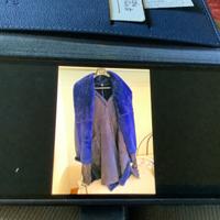 cappotto di montone blu