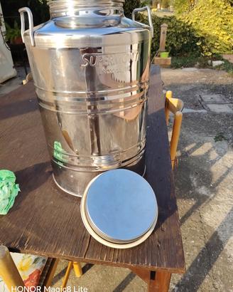 contenitore acciaio inox per olio