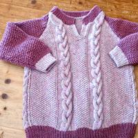 Maglioncino bimba vintage fatto a mano