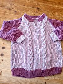 Maglioncino bimba vintage fatto a mano