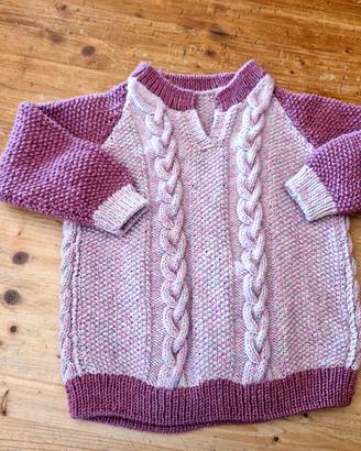 Maglioncino bimba vintage fatto a mano