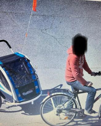 Passeggino Rimorchio bicicletta porta cani 