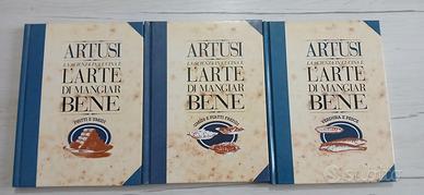 Set n. 3 libri Artusi Arte di mangiar bene