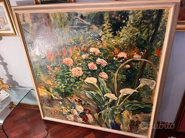 Quadro olio su tela E. Pozzi 1932 100x100cm