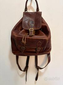 Zaino vintage pelle marrone Made in Florence