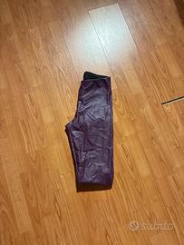 Leggins pelle viola taglia m tezenis