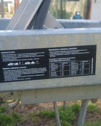 Rimorchio auto 2000 kg