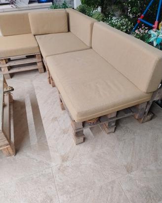 Cuscini per divano pallet con chaise lounge