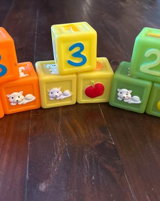 CUBETTI DI GOMMA "Con Numeri e Animali "Vintage